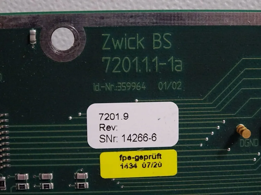 Zwick 7201.1.1-1a 359964 Board 7201.9
