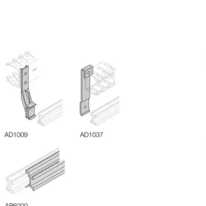 Abb AD1009 - N.4 supporti plastica per canalina orizzontale