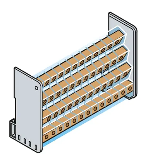 Abb AD1028 - Ripartitore modulare 4P‚ 125A - 89x93x48mm (LxLxH)