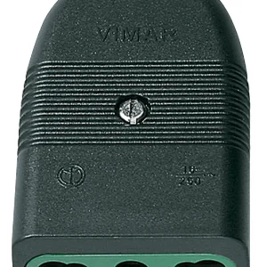 Vimar 01029 - Presa 2P+T 16A P17/11 assiale nero