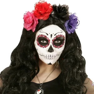 Gemme adesive rosa e rosse per trucco Widmann