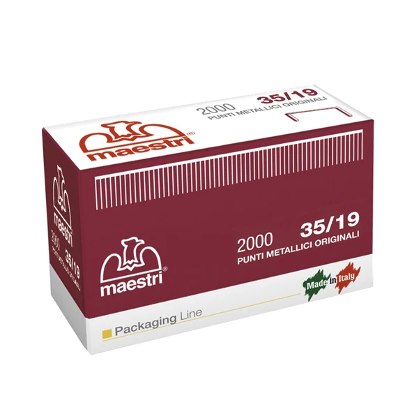 RO-MA - 1107005 - Punti 35-19 - per Romabox - H 19 mm - rame - Romeo Maestri - scatola 2000 pezzi - 46175 - Conf. da 1 Pz.