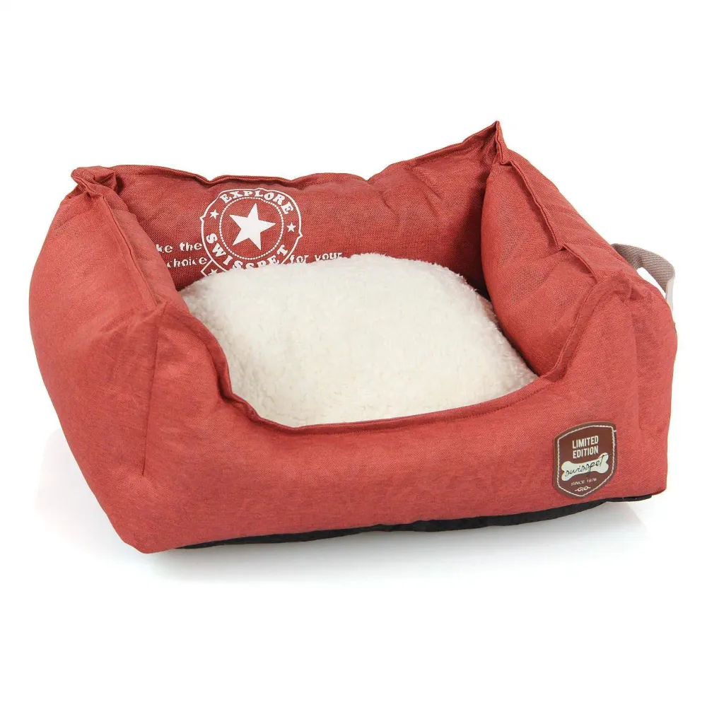 Letto Denim L, rosso