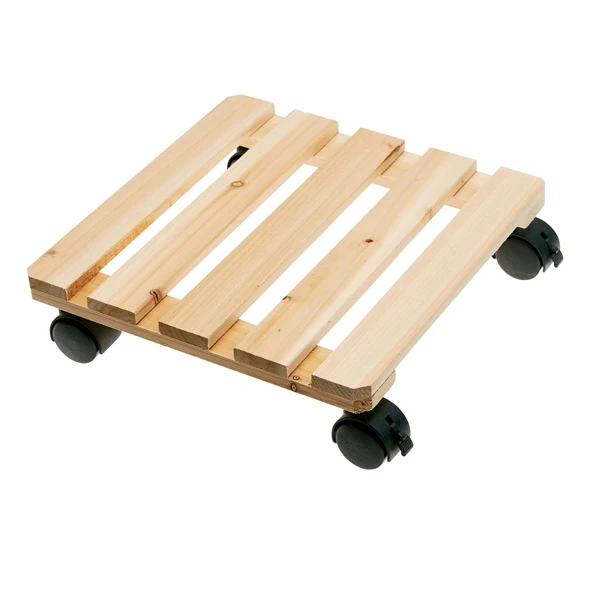 Verdemax - 5151 - Trolley portavaso legno - 30 x 30 cm - Verdemax - 91937 - Conf. da 1 Pz.