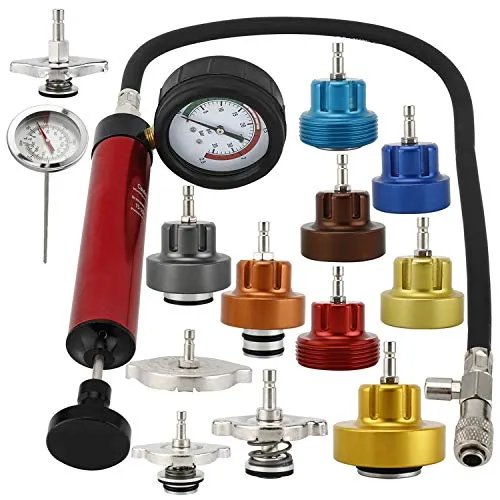 FreeTec Tester di pressione carburante 14 Pz Kit tester per perdita di...