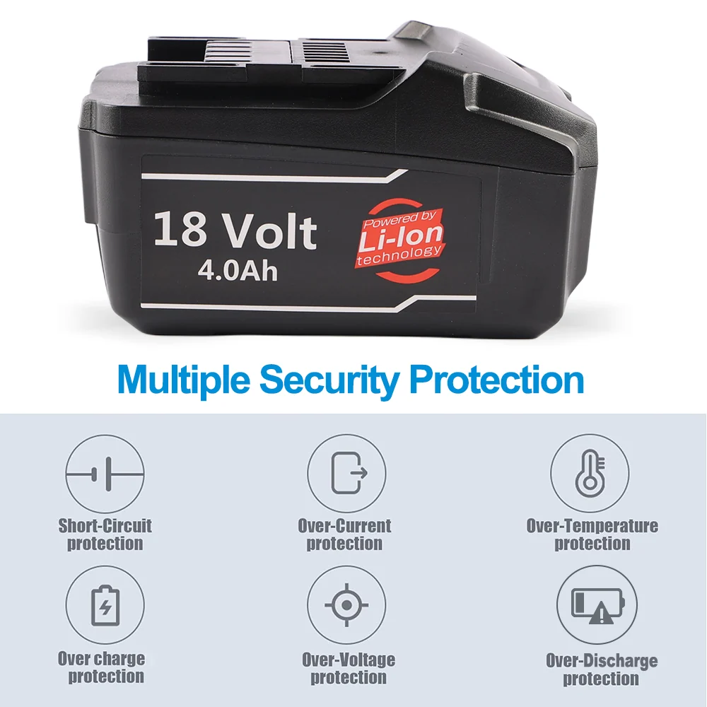 BS18LT Replacement Battery Metabo 18V Cordless Tools 3.0Ah