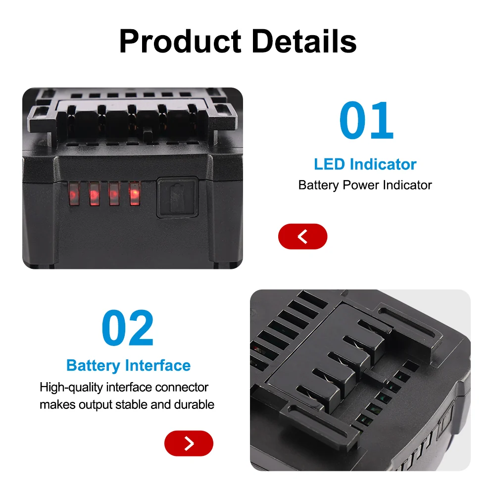 BS18LT Replacement Battery Metabo 18V Cordless Tools 3.0Ah