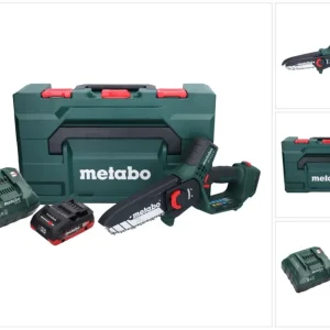 Metabo MS 18 LTX 15 sega da potatura batteria 18 V 15 cm 5 m/s + 1x batteria ricaricabile 4,0 Ah + caricatore + metaBOX