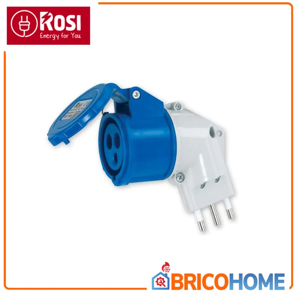 Adattatore industriale spina 16A + presa CEE 2P+T 220V Caldo on Sale per Strutture Alluminio