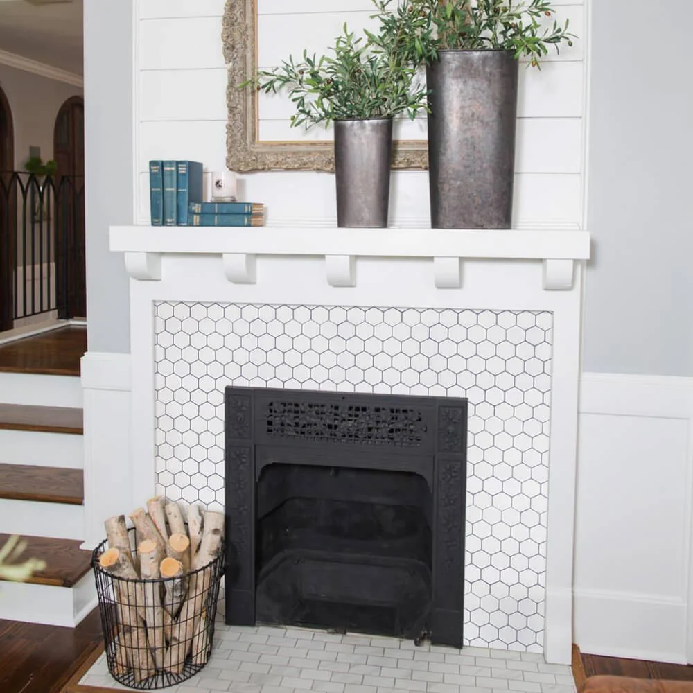 Biscotto per Profilati White Hexagon Backsplash Peel and Stick Tile - Thicker Design