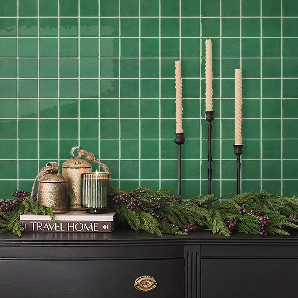 Certificato UNI Green Square Peel and Stick Backsplash Tile - Thicker Design