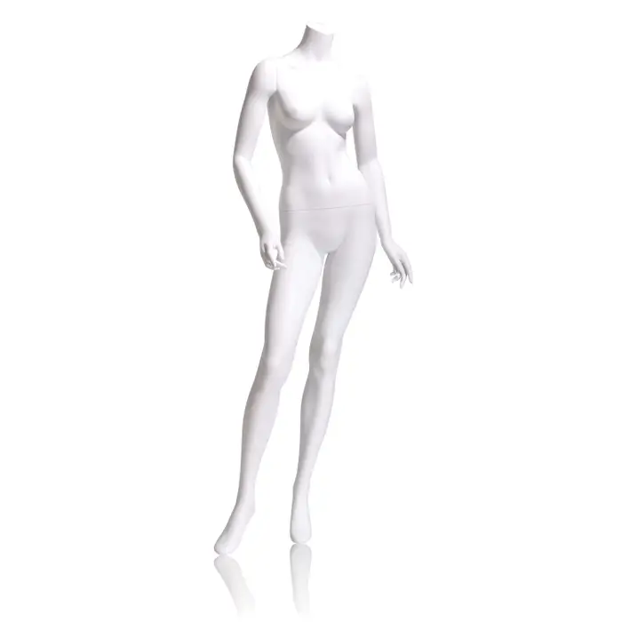 Female Mannequin - Headless, Arms Slightly Bent, Turned at Waist, Right Leg Forward Econoco EVE-3HL Facile Installazione
