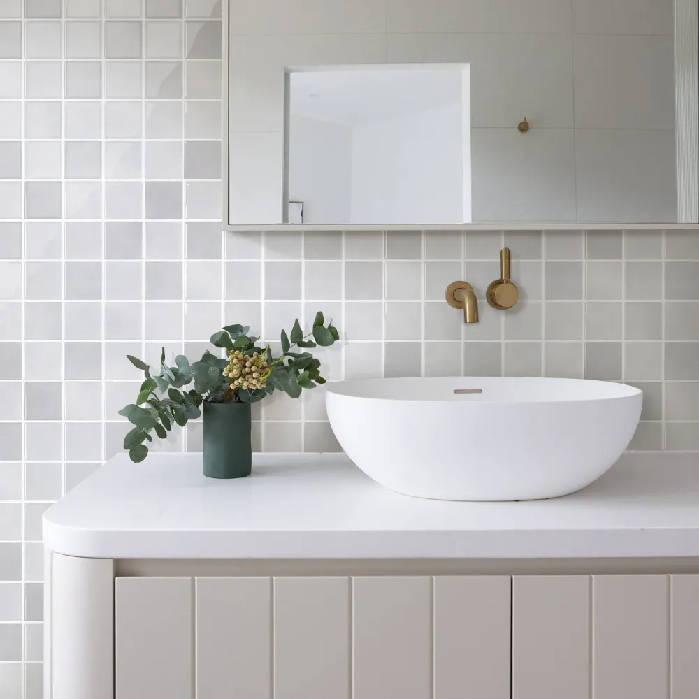 Gray Square Peel and Stick Backsplash Tile - Thicker Design