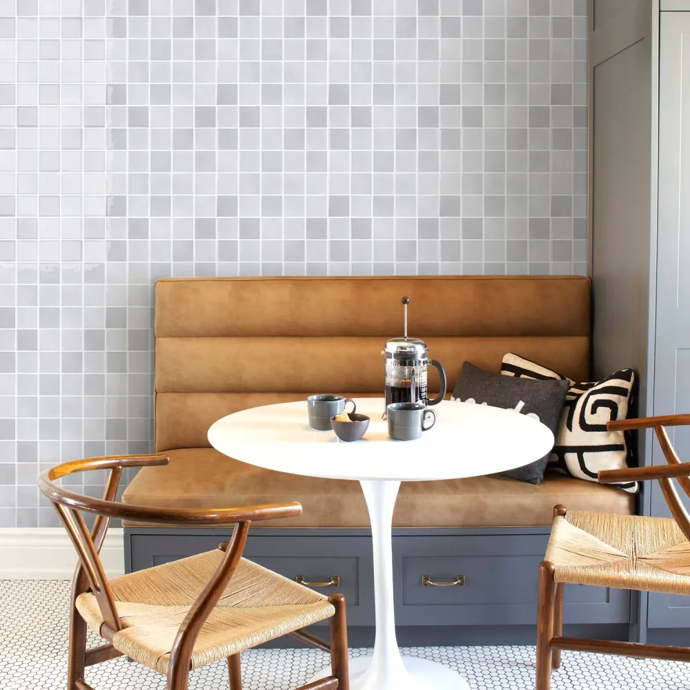 Gray Square Peel and Stick Backsplash Tile - Thicker Design