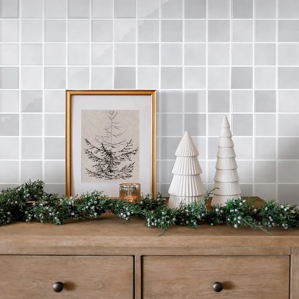 Gray Square Peel and Stick Backsplash Tile - Thicker Design