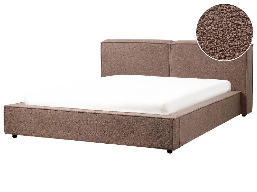 Professionale Antivibrante Boucle EU King Size Bed Brown LINARDS