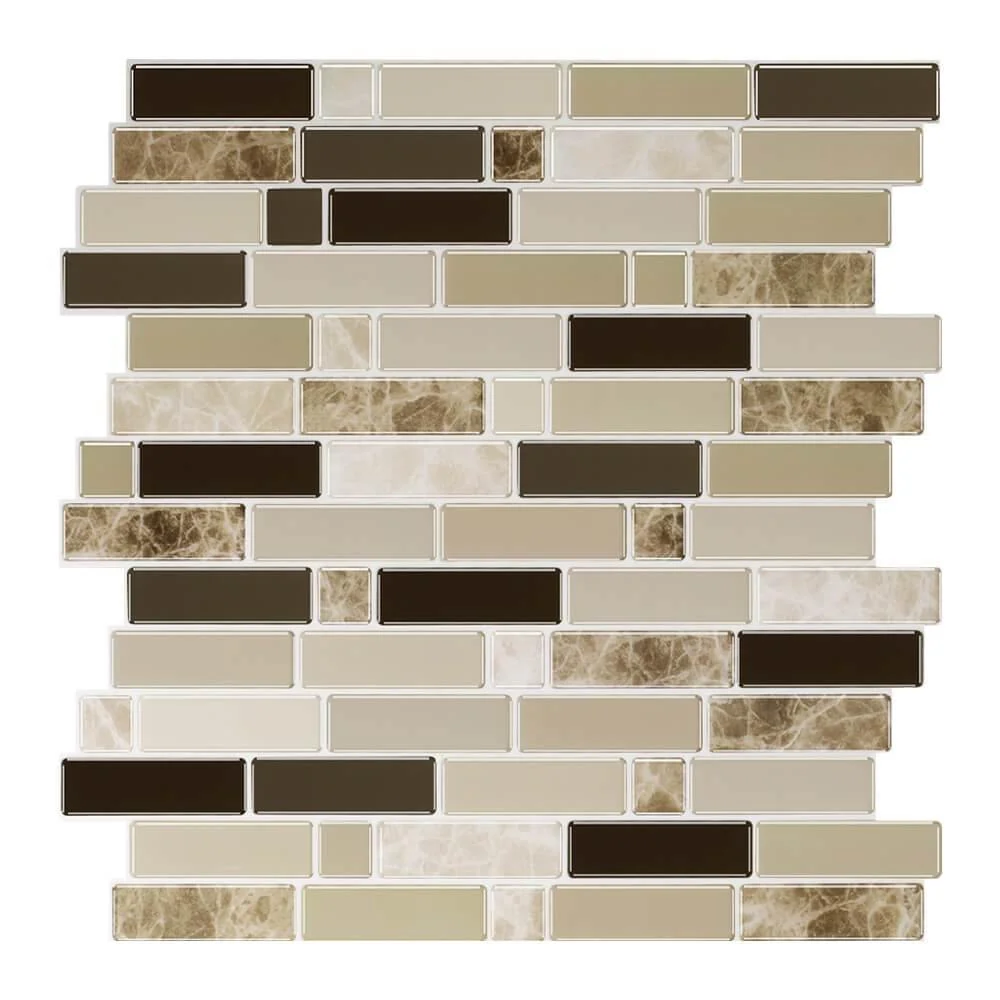 Professionale Antivibrante Light Brown Mosaic Peel and Stick Backsplash Tile - Thicker Design