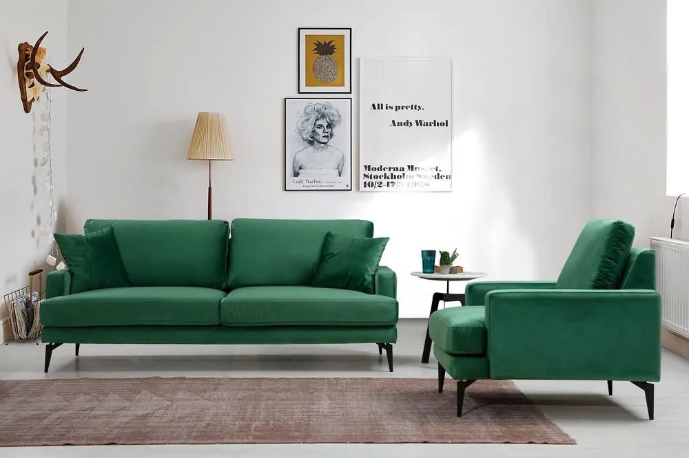 Professionale Antivibrante Poltrona Narchis Tessuto Verde
