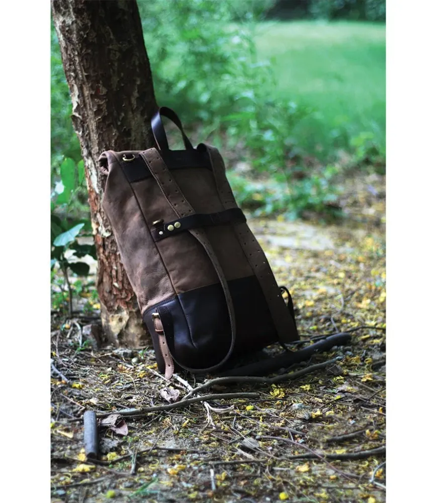 Vintage Motorcycle Backpack Brown - Trip Machine