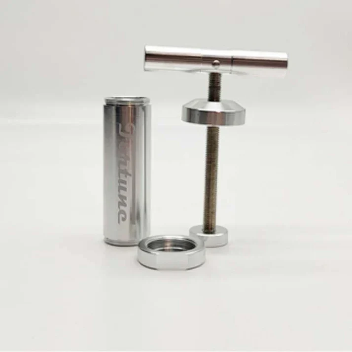 Fortune - 4.75" T-Handle Pollen Press Compressor Ottone Nichelato