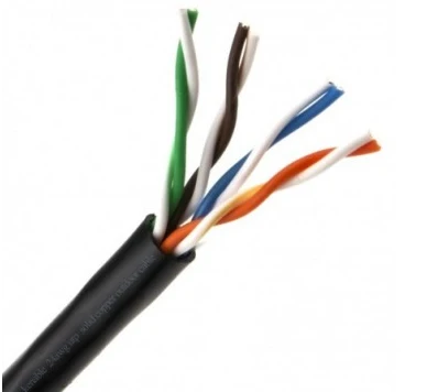24 AWG Category 6 Plenum UTP 1000FT Nero puro Box Cable 10188830