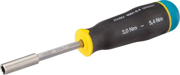 Cacciavite dinamometrico Hazet Nm min-max: 3 - 54 Nm tolleranza: 6% esagono cavo 63 (1/4 pollice) numero di utensili: 3 60...