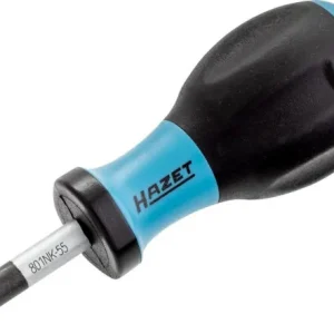 Cacciavite Hazet profilo fessura 1 x 55 mm versione corta lama tonda dimensione fondamentale: 1 x 55 mm 801NK-55