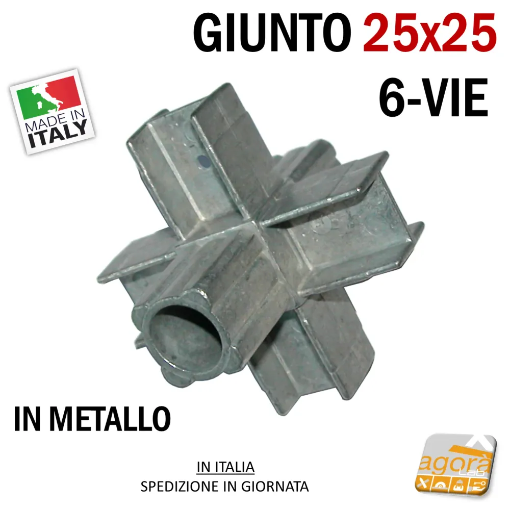 GIUNTO X TAVOLI E VETRINE 25X25 6-VIE NUOVO PER ESPOSITORI E STRUTTURE TBQ