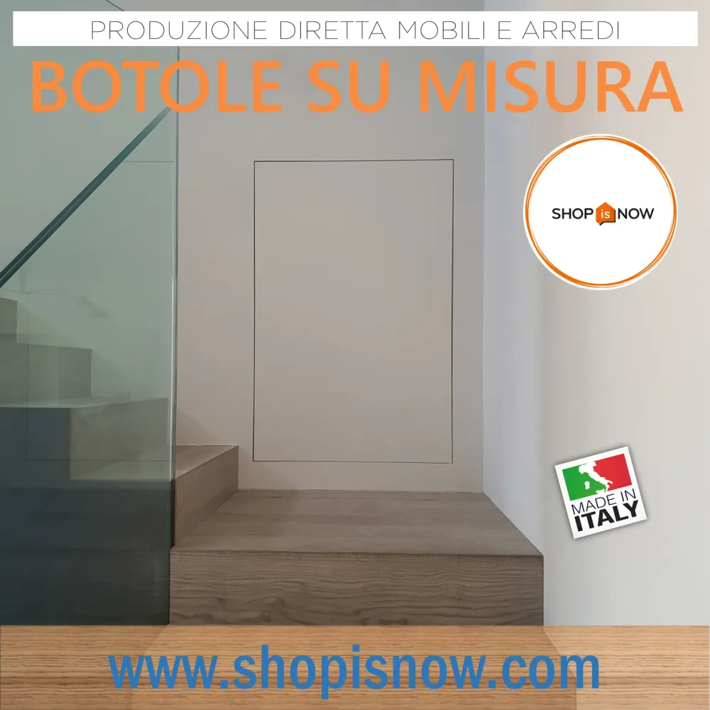 SPORTELLO BOTOLA SU MISURA INCASSO CARTONGESSO FILO INVISIBILE PUSH CORNICE ALLUMINIO