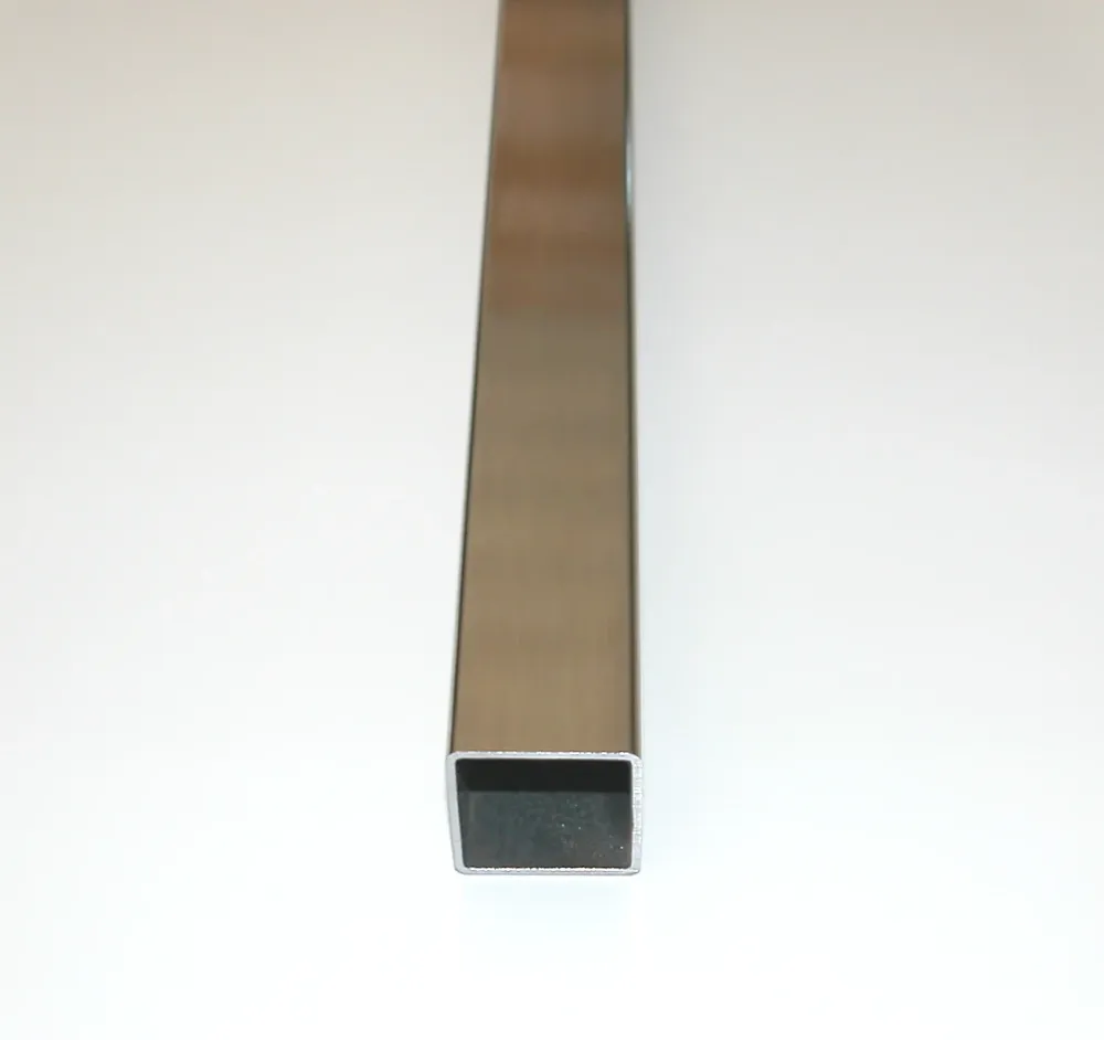 TUBO METALLO CROMO SATINATO 25X25 CM.2,5X2,5 TAGLIATO MISURA PREZZO AL ML