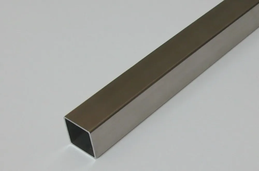 TUBO METALLO CROMO SATINATO 25X25 CM.2,5X2,5 TAGLIATO MISURA PREZZO AL ML