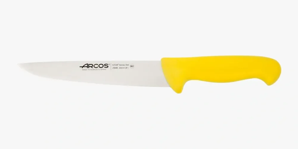 Coltello francese giallo Serie 2900 200 mm Heavy Duty | Anticorrosione