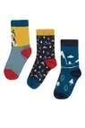 Pesante Duty Pacco da 3 Calzini Rock my Socks - Indaco/Husky - Cotone Bio