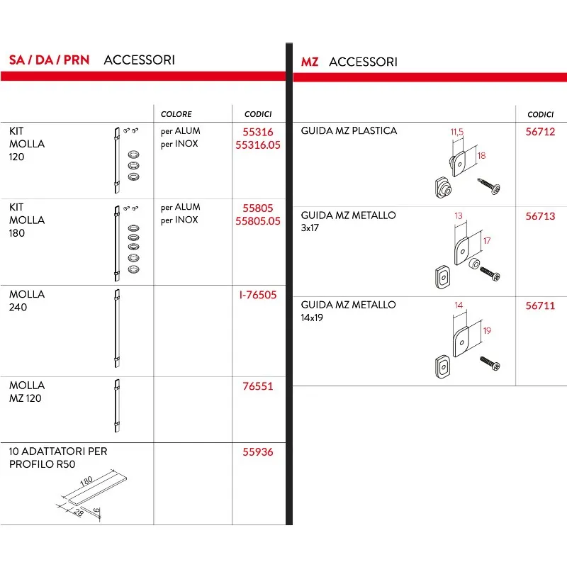 Add-on per Perni Justor SA DA PRN MZ con Rivestimento Zincato