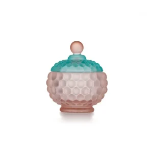 Madrhelen - Scatola vetro tonda bubble con Rivestimento Zincato