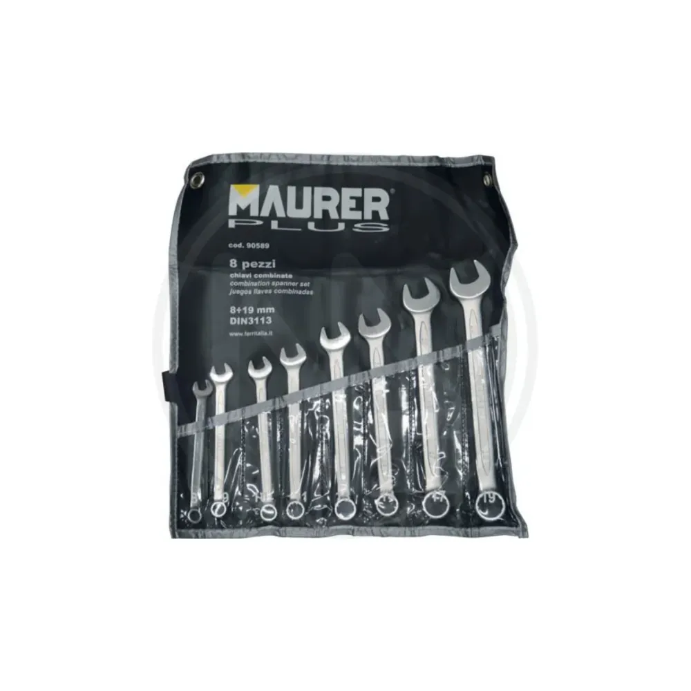 Maurer plus - Set chiavi combinate fodero 8pezzi misura 8-19