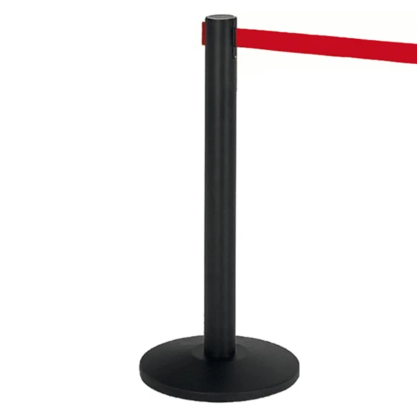 Medial - 103341 - Colonnina segnapercorso Alfa nera - altezza 95 cm - nastro retrattile rosso da 200 cm - Medial - 77138 -...