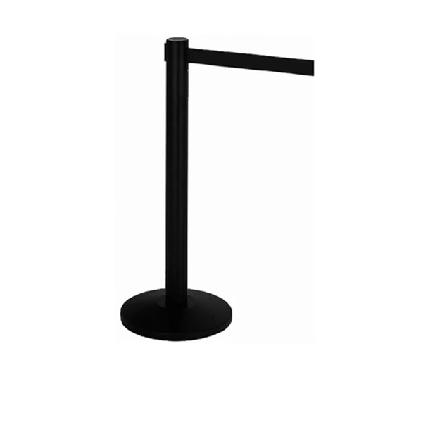 Medial - 103342 - Colonnina segnapercorso Alfa nera - altezza 95 cm - con nastro retrattile nero da 200 cm - Medial - 9015...