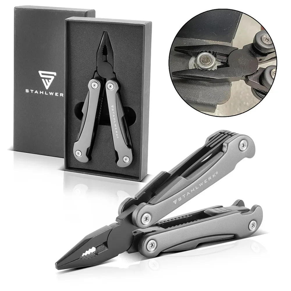 SCAELLO MULTIPLO -TOOL con 13 strumenti, coltello tascabile di alta qualità / coltello pieghevole / strumento multifunzion...