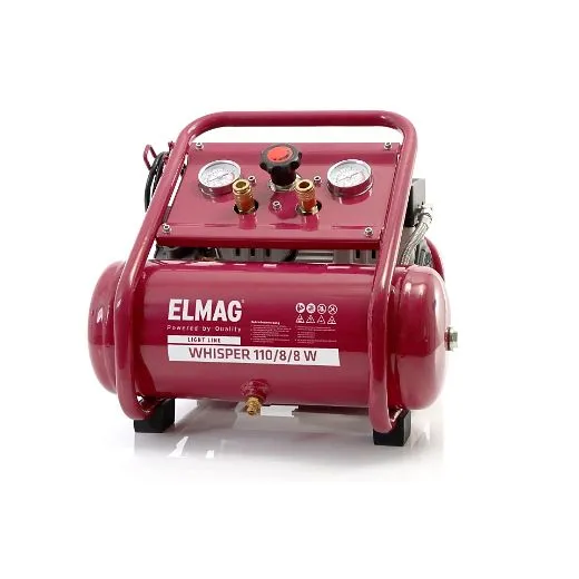 Compressore Whisper ELMAG WHISPER 110/8/8 W senza olio 21217