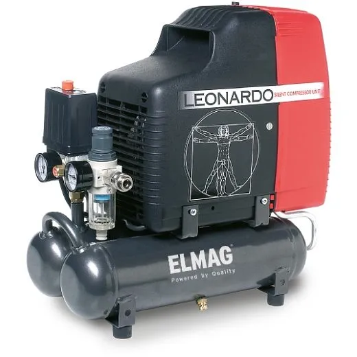 Compressore singolare senza olio ELMAG LEONARDO 110/10/6 W 1450 giri/min 10302