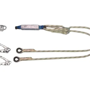 Cordino Y regolabile con assorbitore EN 355 – 2,25 m, fune Ø12 mm, AZ 002 + AZ 022 | PROTEKT