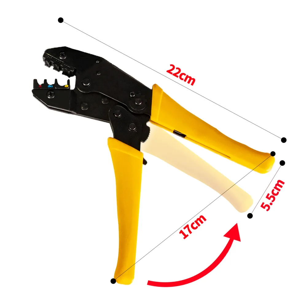 Set di pinze per capicorda con 5 inserti