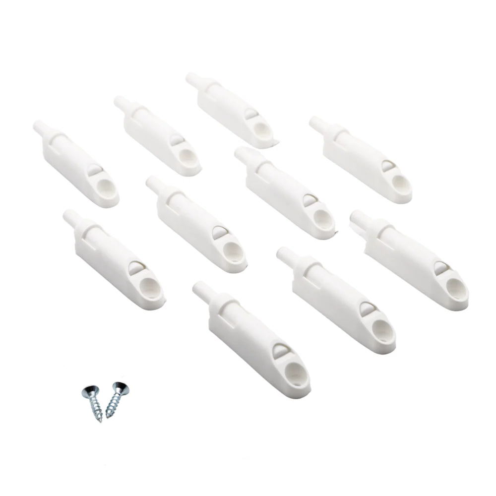 Push Pull per Ante Bianco + adattatore (10 pezzi)