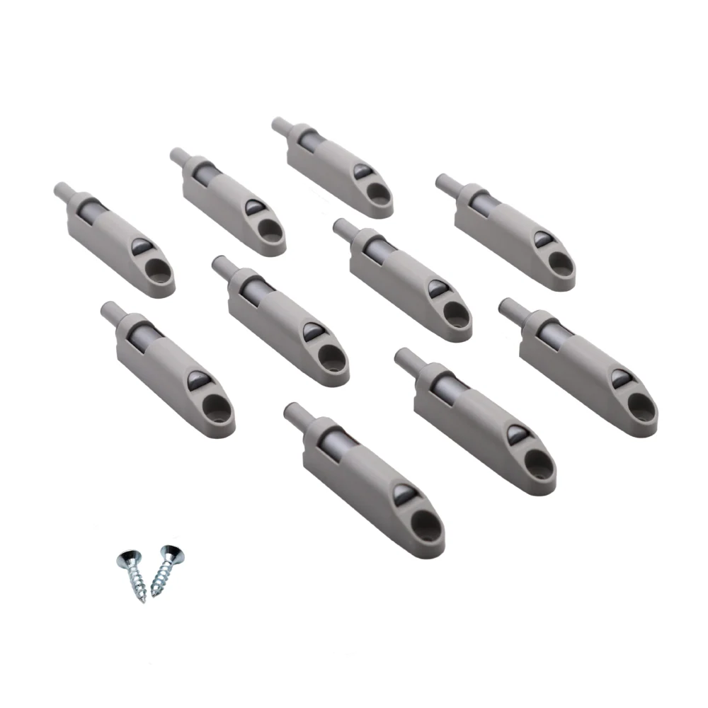 Push Pull per Ante Grigio + adattatore (10 pezzi)