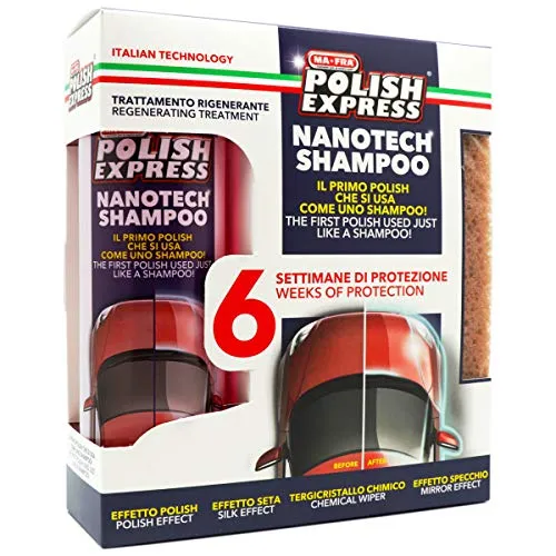 Mafra, Kit Polish Express, Shampoo per Auto, con Formula Nanotech, Dona...