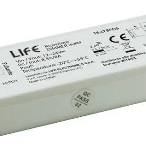 Life | Controller Dimmer Zone Strisce LED Associabile Telecomando e Connessione Pulsante Cablato | 16.lt5pds