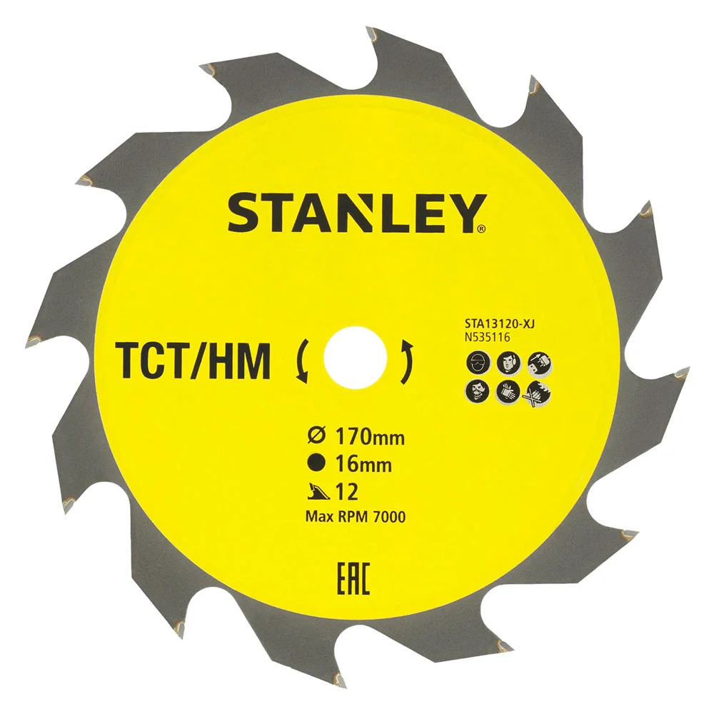 STANLEY - Lama Per Sega Circolare 'Denti Grandi' Ø 170 Mm - Foro 16 Mm COD. 5013786