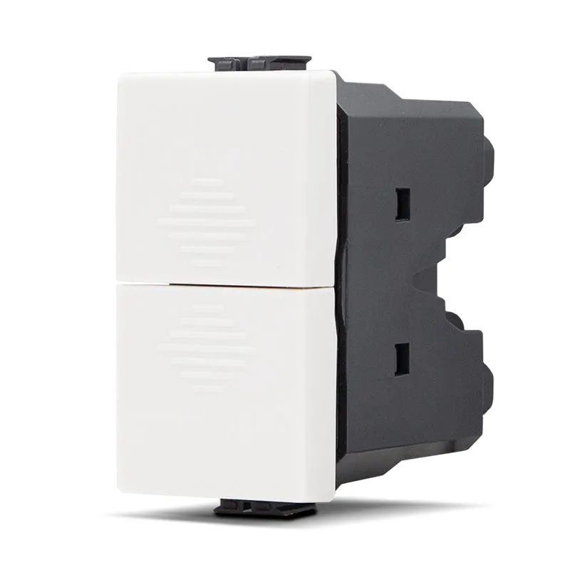 Doppio pulsante interbloccato (16A-250V) JOY BIANCO compatibile matix 522B MAPAM