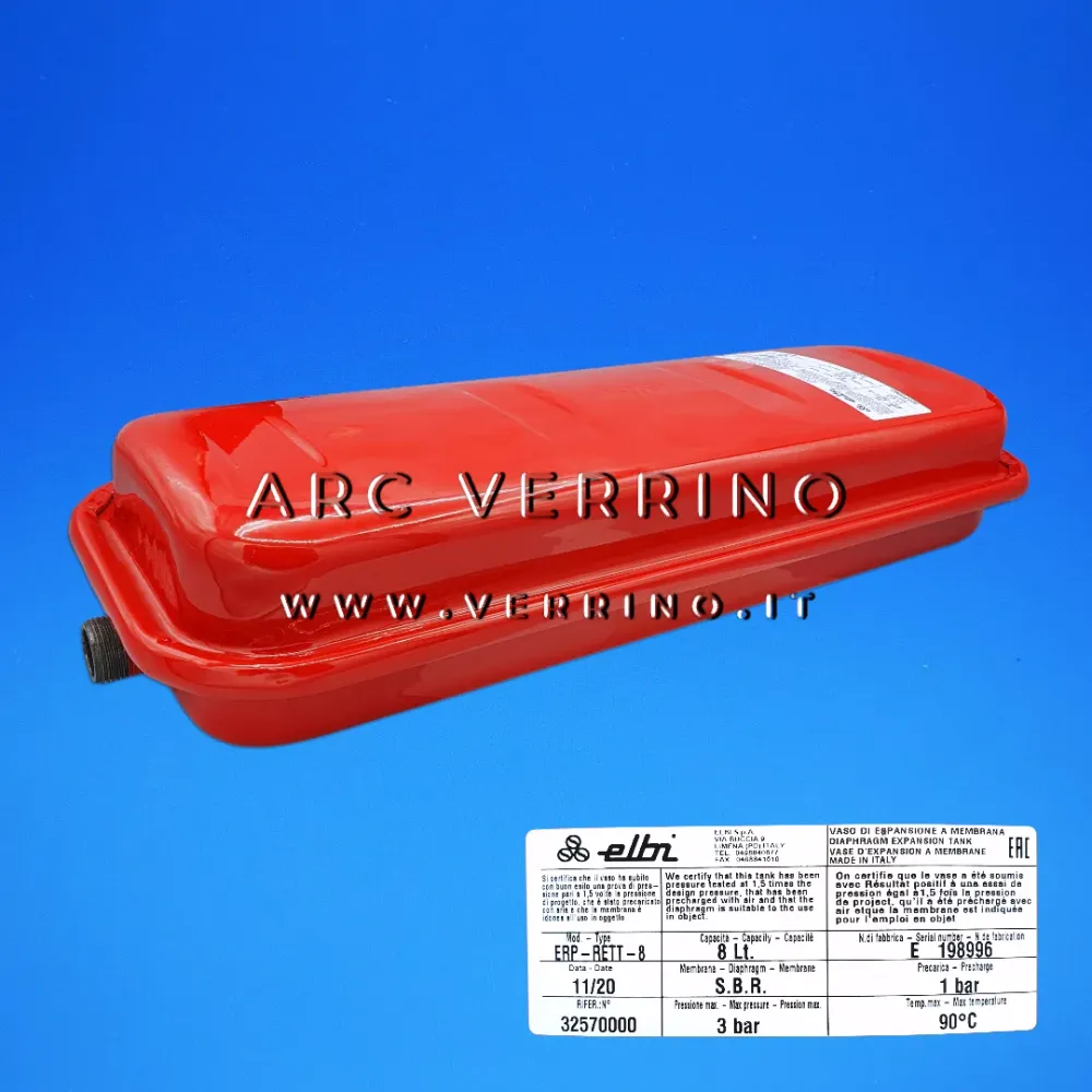 Vaso di espansione rettangolare - Elbi ERP - 8 Litri - 3/4" M | Elbi ERP-RETT-8